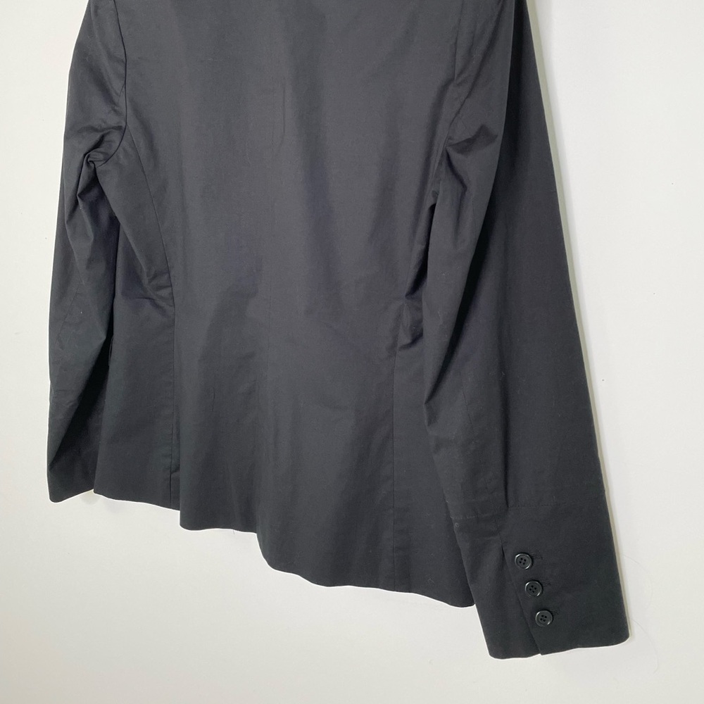 Blazer | Theory Black Single-Breasted Tailored | Minimalist Cotton Classic | 6 - Picture 7 of 14